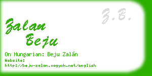 zalan beju business card